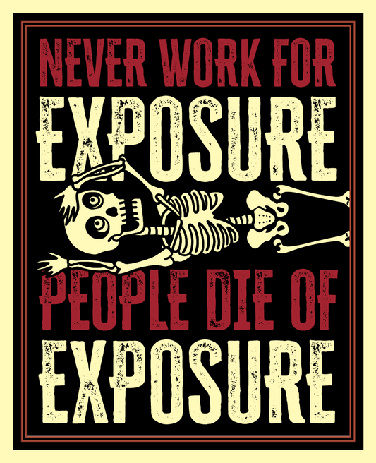 Death by exposure sticker